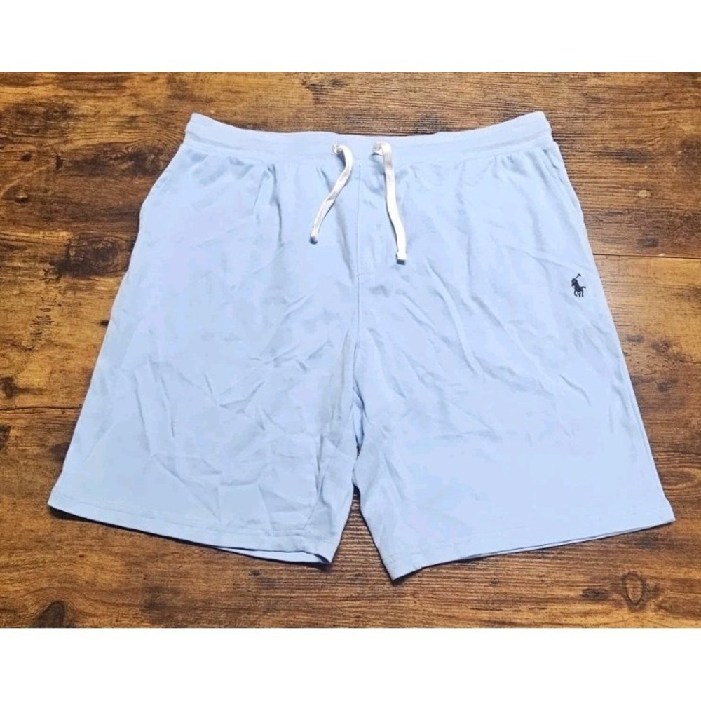 NWT Polo Ralph Lauren Men's Drawstring Sweat Shorts Baby Blue Size 3XL